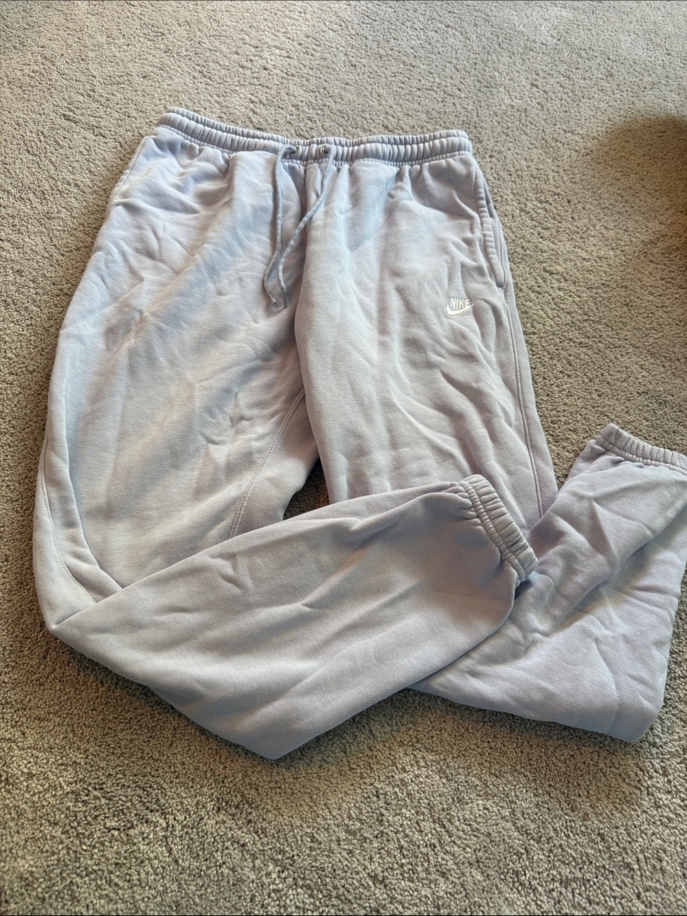 Nike Men’s Light Lavender Grey Fleece Joggers